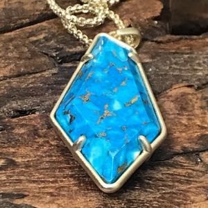 NWT Kendra Scott Bronzed Veined Turquoise Lilith!